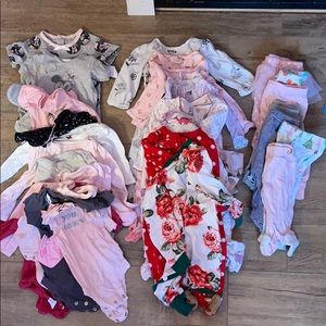13 onesies / 9 sleep and plays / 7 pants